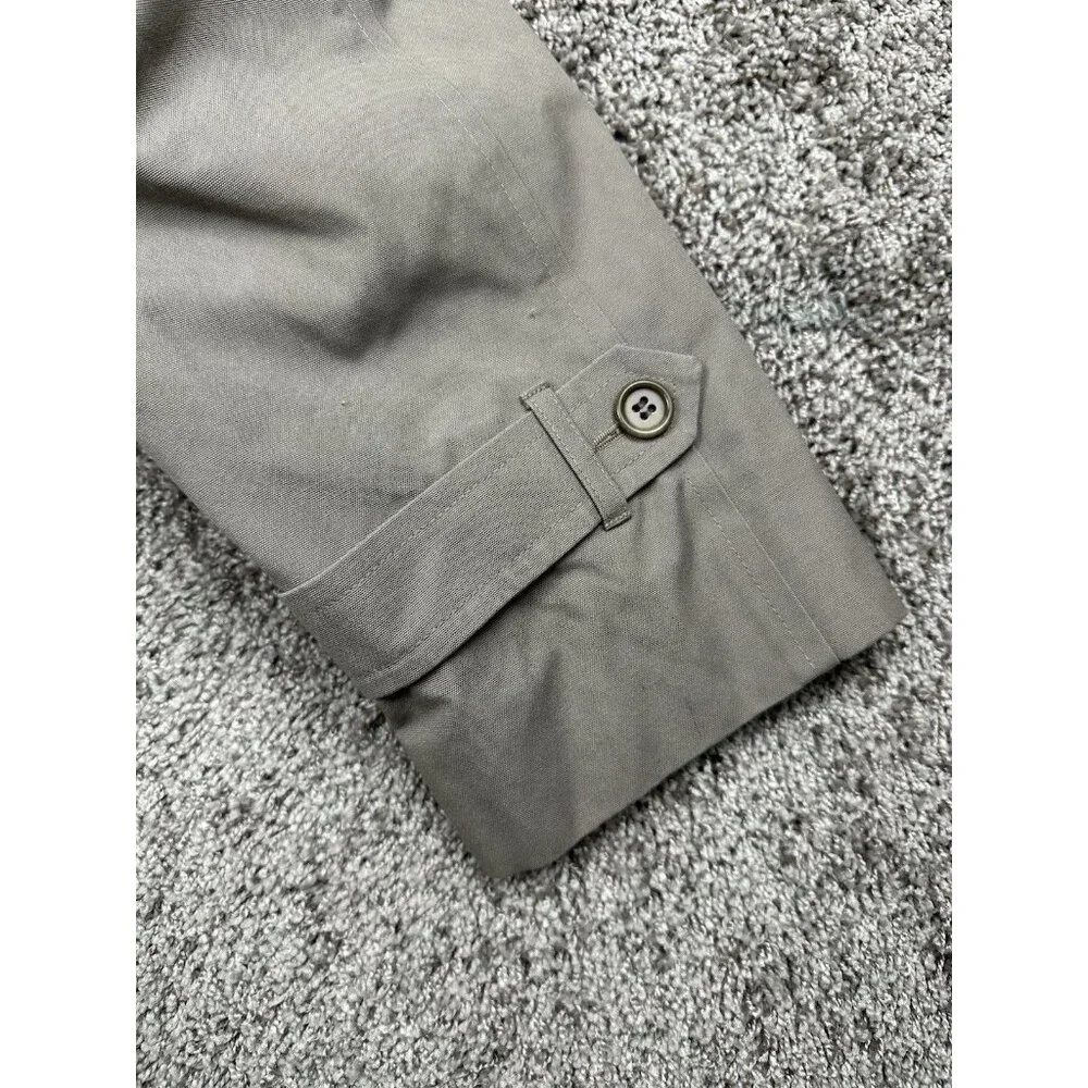 Vintage Khaki London Fog Men's Trench coat Double Breasted 44‎ R USA Matrix